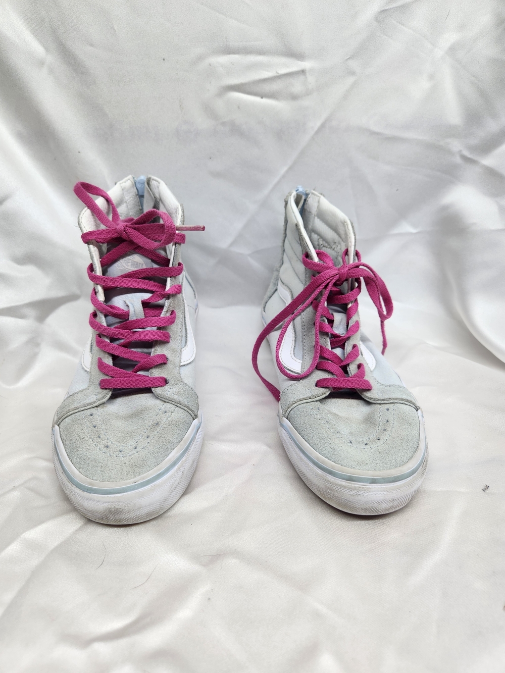 Vans Unicorn Kids High-Top Sneakers in White with Pink Laces
